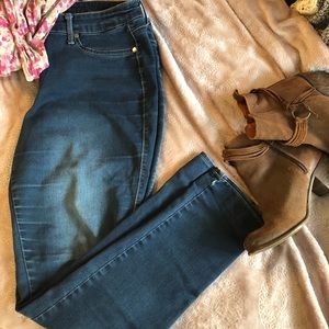 Express Distressed indigo wash skinny Jeans Sz 12
